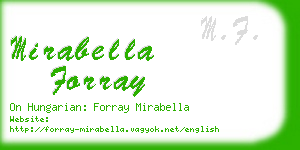 mirabella forray business card